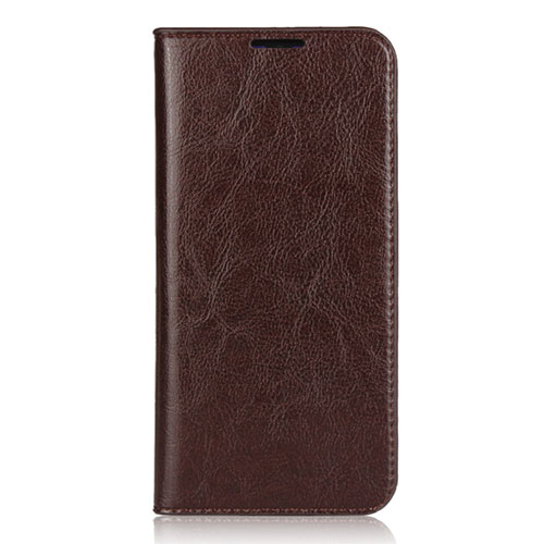 Leather Case Stands Flip Cover L01 Holder for Xiaomi Mi A3 Lite Brown