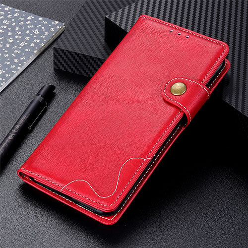 Leather Case Stands Flip Cover L01 Holder for Xiaomi Redmi 9 Activ Red