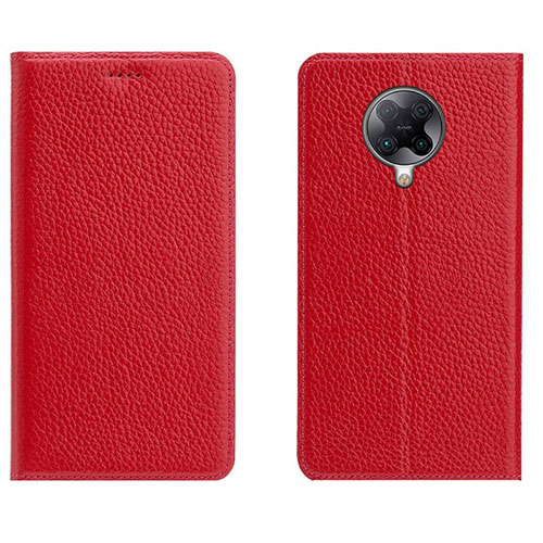 Leather Case Stands Flip Cover L01 Holder for Xiaomi Redmi K30 Pro 5G Red