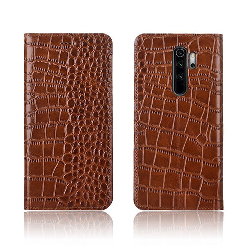 Leather Case Stands Flip Cover L01 Holder for Xiaomi Redmi Note 8 Pro Orange