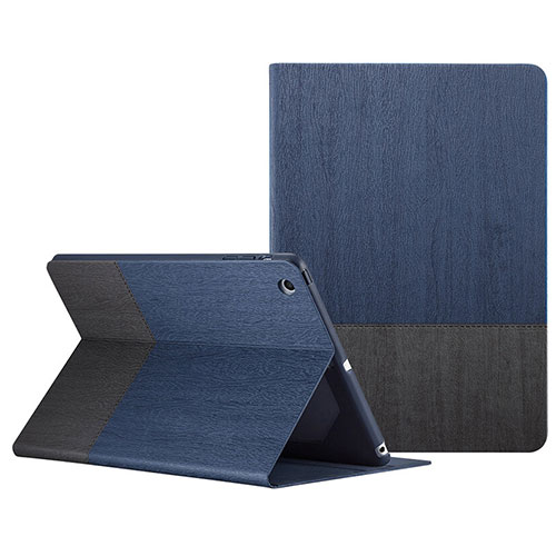 Leather Case Stands Flip Cover L02 for Apple iPad Mini Blue