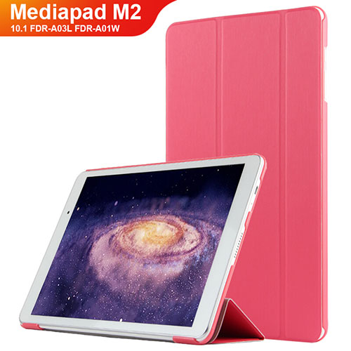 Leather Case Stands Flip Cover L02 for Huawei MediaPad M2 10.1 FDR-A03L FDR-A01W Red