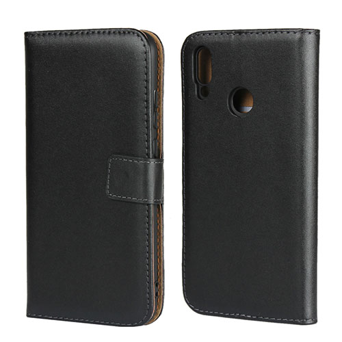 Leather Case Stands Flip Cover L02 for Huawei P Smart (2019) Black