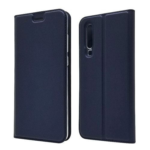 Leather Case Stands Flip Cover L02 for Huawei P30 Blue