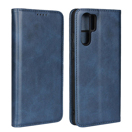 Leather Case Stands Flip Cover L02 for Huawei P30 Pro Blue