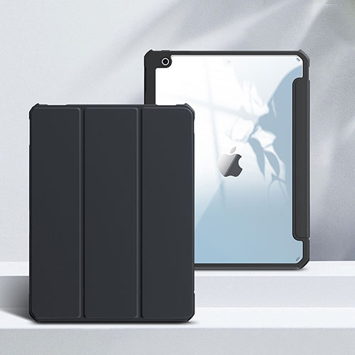 Leather Case Stands Flip Cover L02 Holder for Apple iPad 10.2 (2020) Black