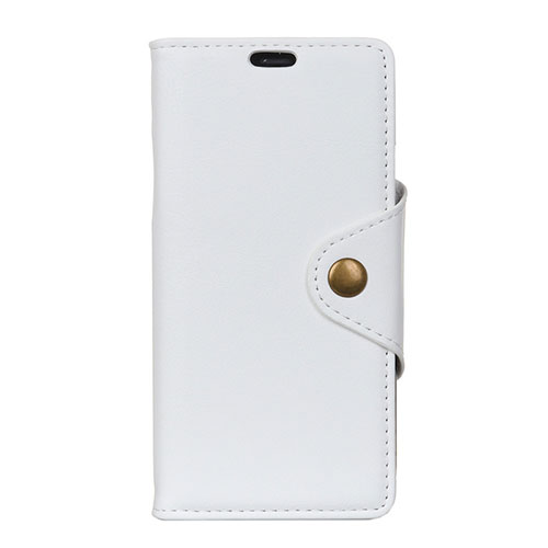 Leather Case Stands Flip Cover L02 Holder for Asus Zenfone Max ZB555KL White