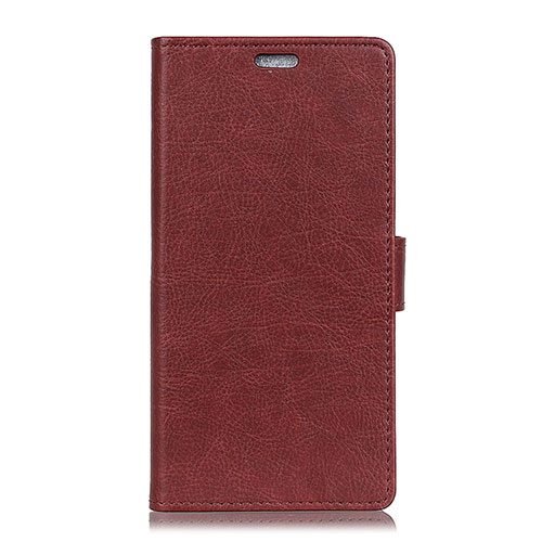 Leather Case Stands Flip Cover L02 Holder for Asus ZenFone V500KL Brown