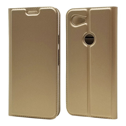 Leather Case Stands Flip Cover L02 Holder for Google Pixel 3a XL Gold