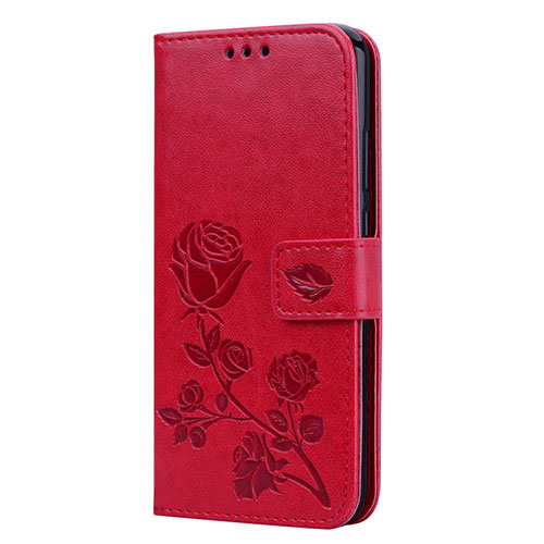 Leather Case Stands Flip Cover L02 Holder for Huawei P20 Lite Red