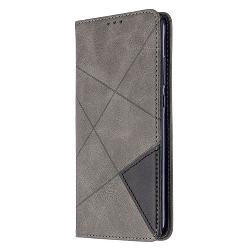 Leather Case Stands Flip Cover L02 Holder for Huawei P40 Lite E Gray