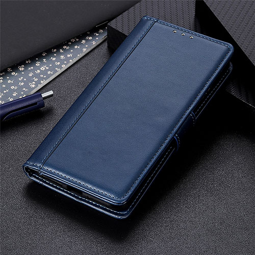 Leather Case Stands Flip Cover L02 Holder for Huawei Y8p Blue