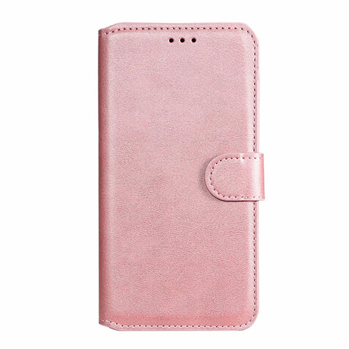 Leather Case Stands Flip Cover L02 Holder for Motorola Moto E6s (2020) Rose Gold