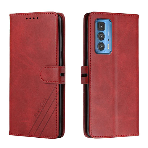 Leather Case Stands Flip Cover L02 Holder for Motorola Moto Edge 20 Pro 5G Red