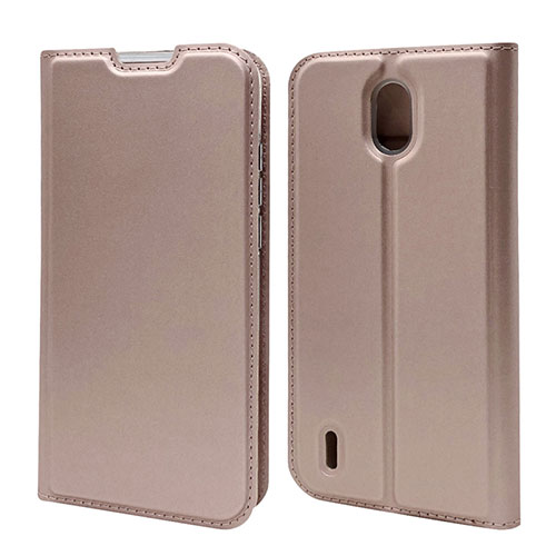 Leather Case Stands Flip Cover L02 Holder for Nokia 1.3 Rose Gold