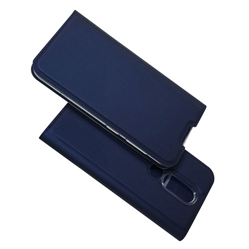 Leather Case Stands Flip Cover L02 Holder for Nokia 4.2 Blue