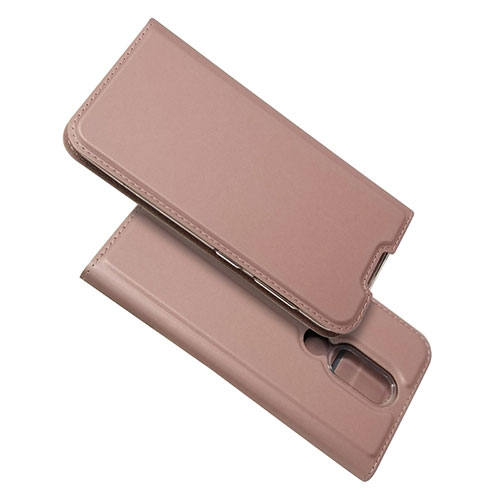 Leather Case Stands Flip Cover L02 Holder for Nokia 4.2 Rose Gold