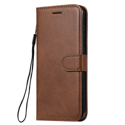 Leather Case Stands Flip Cover L02 Holder for Nokia 7.2 Brown