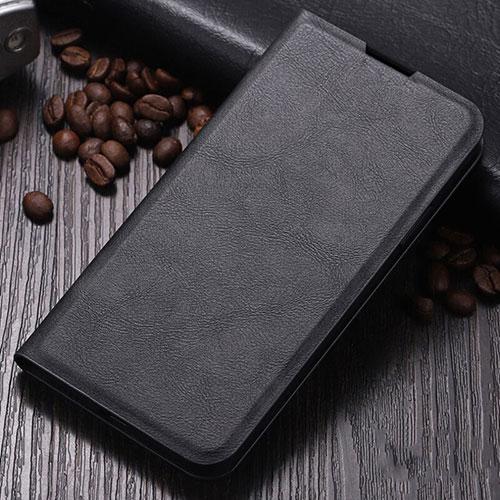 Leather Case Stands Flip Cover L02 Holder for Oppo A5 (2020) Black