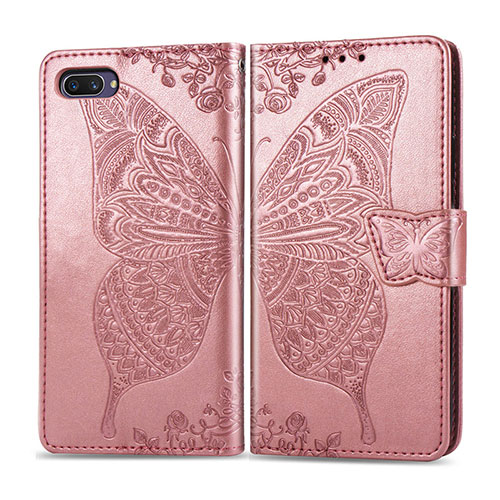 Leather Case Stands Flip Cover L02 Holder for Oppo A5 Rose Gold