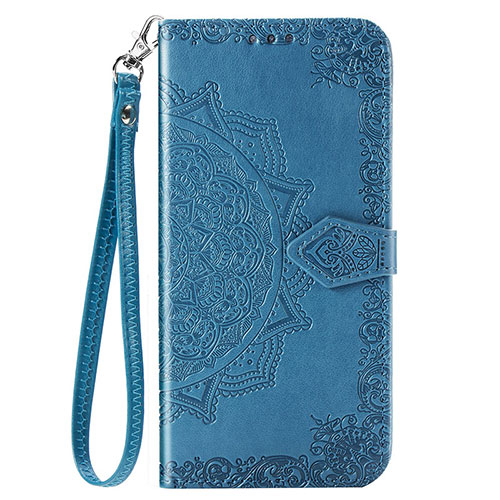 Leather Case Stands Flip Cover L02 Holder for Oppo A8 Sky Blue