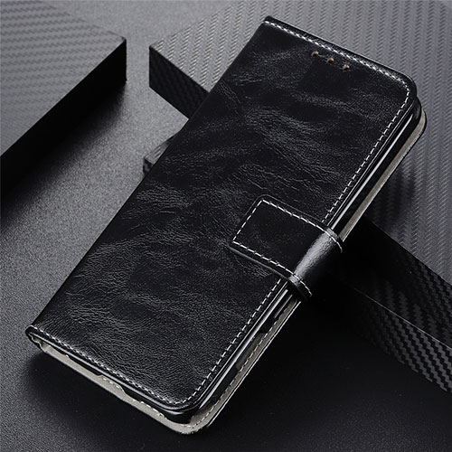 Leather Case Stands Flip Cover L02 Holder for Oppo A93 Black