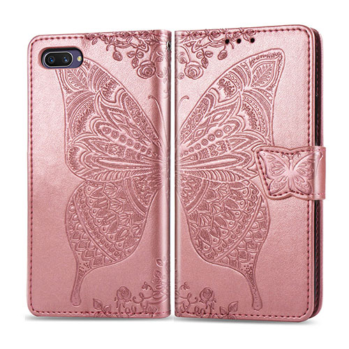 Leather Case Stands Flip Cover L02 Holder for Oppo AX5 Rose Gold