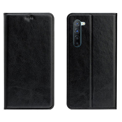 Leather Case Stands Flip Cover L02 Holder for Oppo Reno3 Black