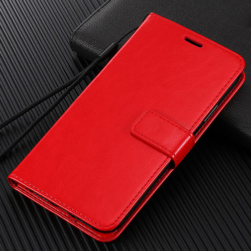 Leather Case Stands Flip Cover L02 Holder for Oppo Reno3 Pro Red