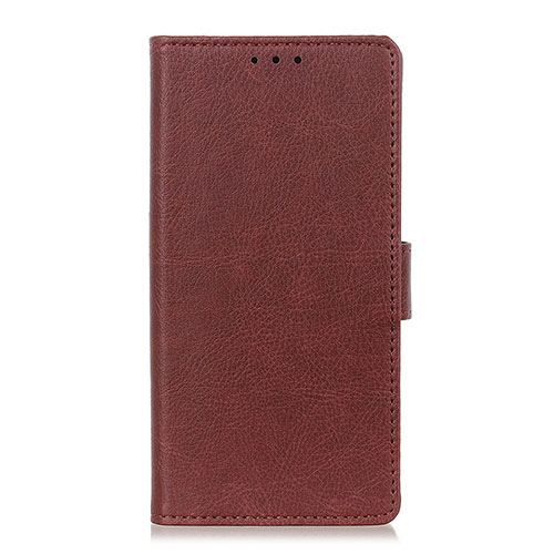 Leather Case Stands Flip Cover L02 Holder for Realme 6 Brown