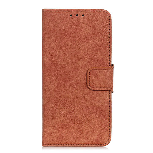 Leather Case Stands Flip Cover L02 Holder for Realme C11 Light Brown