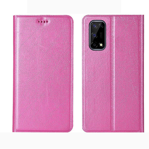 Leather Case Stands Flip Cover L02 Holder for Realme Q2 5G Pink