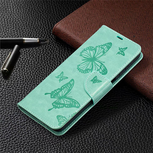 Leather Case Stands Flip Cover L02 Holder for Samsung Galaxy A12 Matcha Green