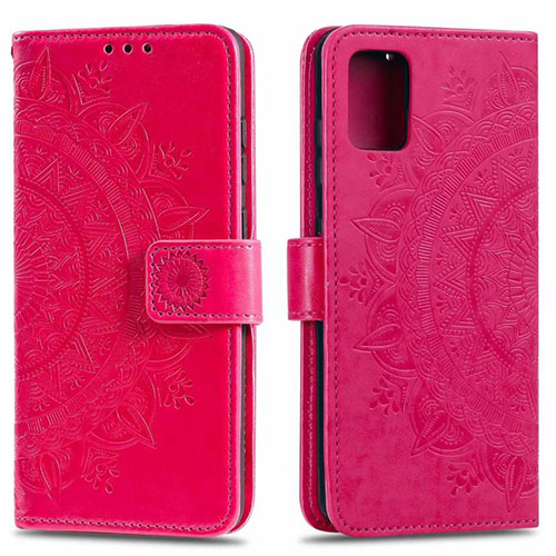 Leather Case Stands Flip Cover L02 Holder for Samsung Galaxy A71 4G A715 Hot Pink