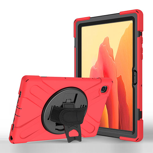 Leather Case Stands Flip Cover L02 Holder for Samsung Galaxy Tab A7 Wi-Fi 10.4 SM-T500 Red