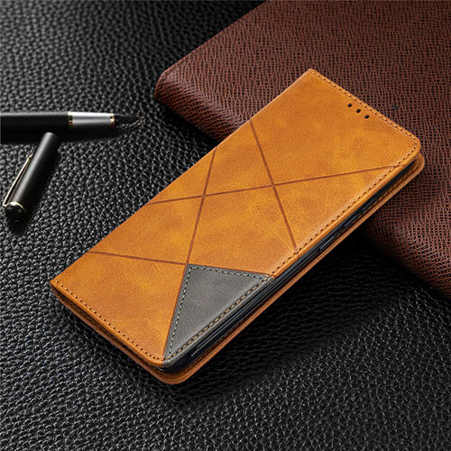 Leather Case Stands Flip Cover L02 Holder for Xiaomi POCO C31 Orange