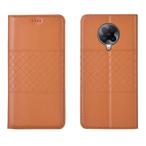 Leather Case Stands Flip Cover L02 Holder for Xiaomi Poco F2 Pro Orange