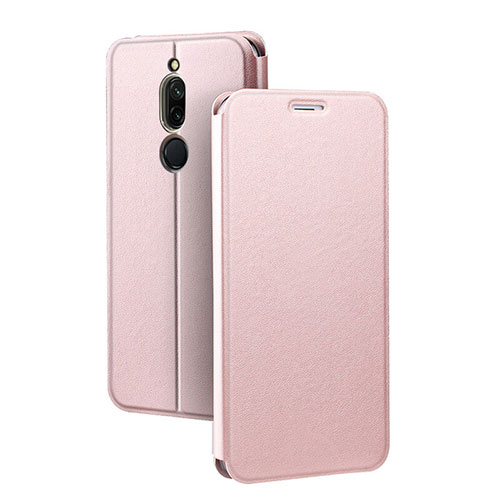 Leather Case Stands Flip Cover L02 Holder for Xiaomi Redmi 8 Rose Gold
