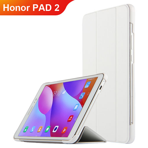 Leather Case Stands Flip Cover L03 for Huawei Honor Pad 2 White