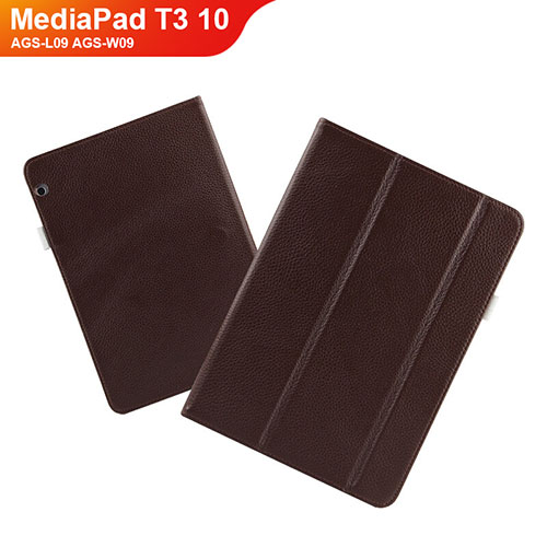 Leather Case Stands Flip Cover L03 for Huawei MediaPad T3 10 AGS-L09 AGS-W09 Black