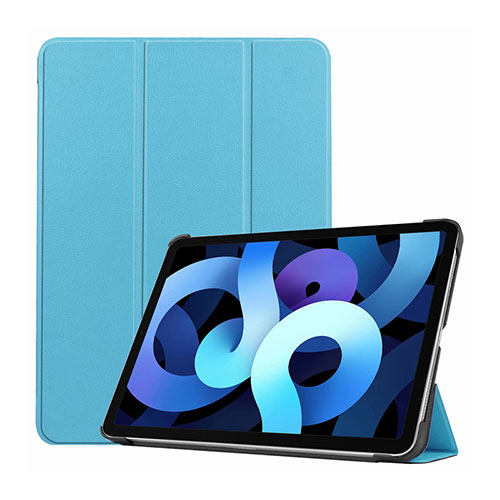 Leather Case Stands Flip Cover L03 Holder for Apple iPad Air 10.9 (2020) Sky Blue