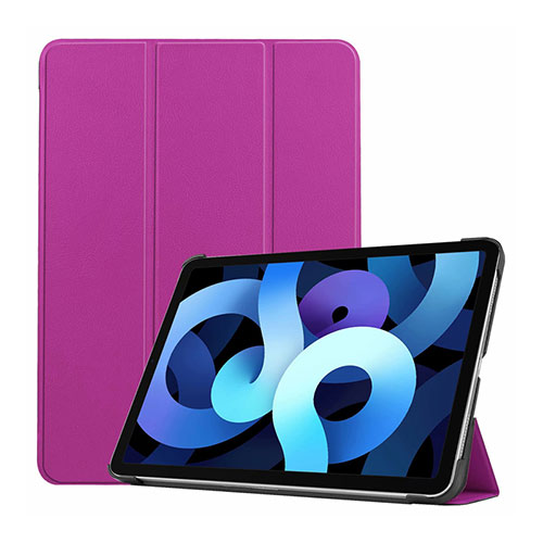 Leather Case Stands Flip Cover L03 Holder for Apple iPad Air 4 10.9 (2020) Hot Pink