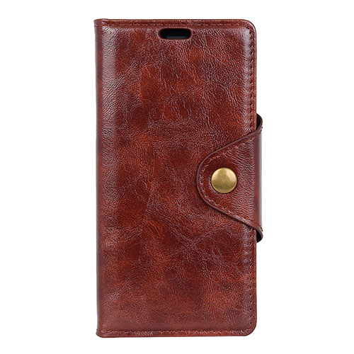 Leather Case Stands Flip Cover L03 Holder for HTC U12 Plus Brown