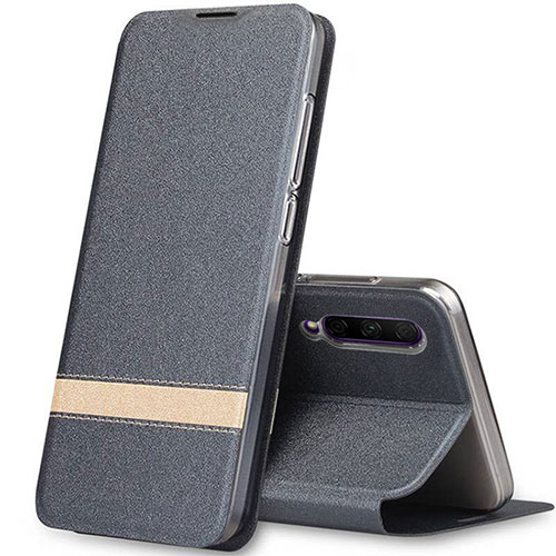 Leather Case Stands Flip Cover L03 Holder for Huawei P Smart Pro (2019) Gray