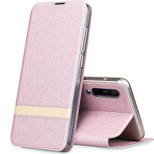 Leather Case Stands Flip Cover L03 Holder for Huawei P Smart Pro (2019) Rose Gold