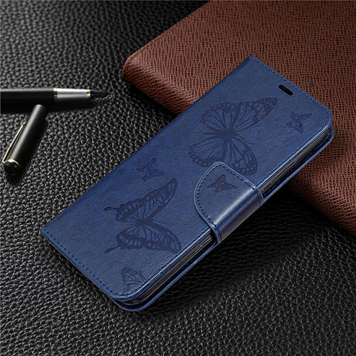 Leather Case Stands Flip Cover L03 Holder for Huawei P40 Lite E Blue