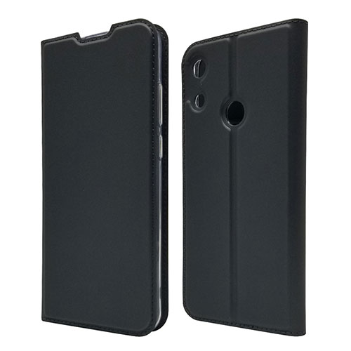 Leather Case Stands Flip Cover L03 Holder for Huawei Y6 (2019) Black