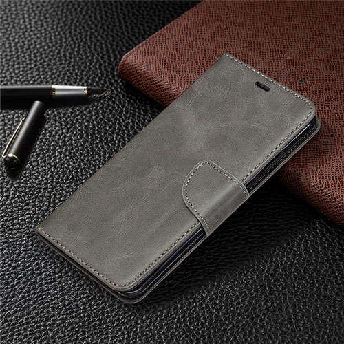 Leather Case Stands Flip Cover L03 Holder for Nokia 5.3 Gray