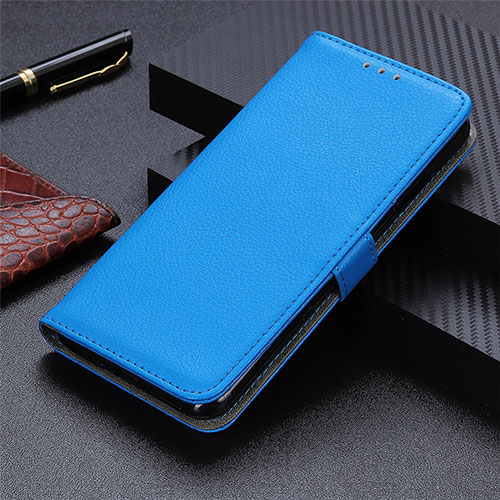 Leather Case Stands Flip Cover L03 Holder for Oppo A11s Sky Blue