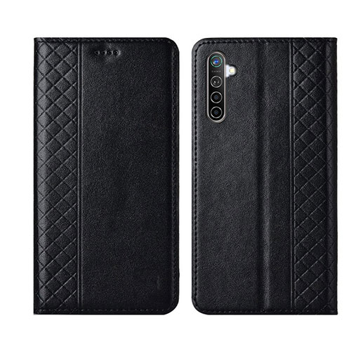 Leather Case Stands Flip Cover L03 Holder for Oppo K5 Black